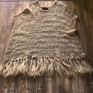 Forever 21 Fringe Boho Knit Poncho